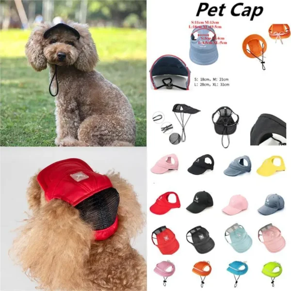 Pet Dog Hat Baseball Cap Windproof Travel Sports Sun Hats for Puppy Dogs