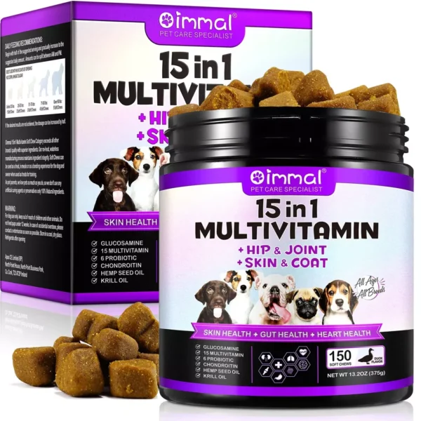 DOG MULTIVITAMIN Chews Food Treats DOG PROBIOTIC SUPPLEMENT Blend Skin Gut Heart - Image 3