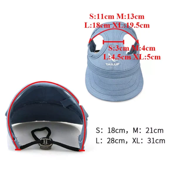 Pet Dog Hat Baseball Cap Windproof Travel Sports Sun Hats for Puppy Dogs - Image 3